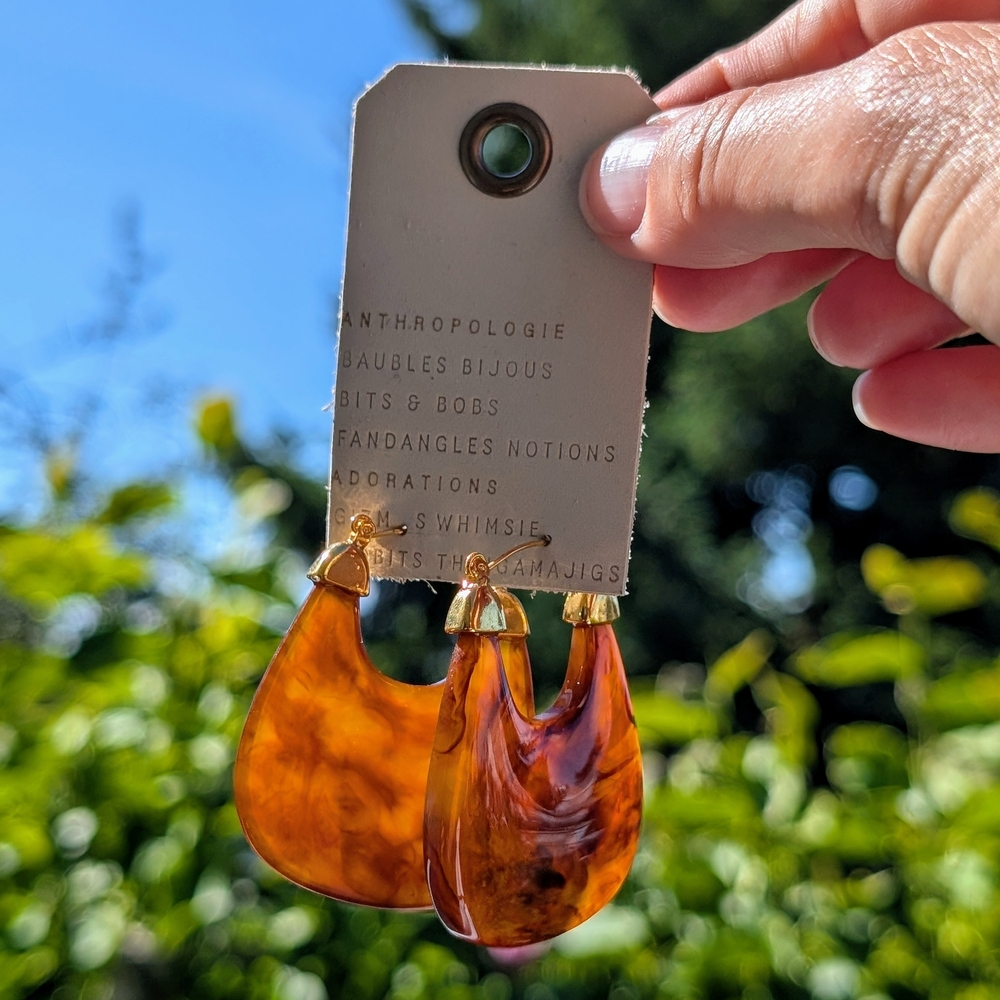 Amber Drop Earrings